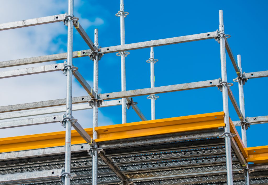 Aluminum Scaffolding Setup